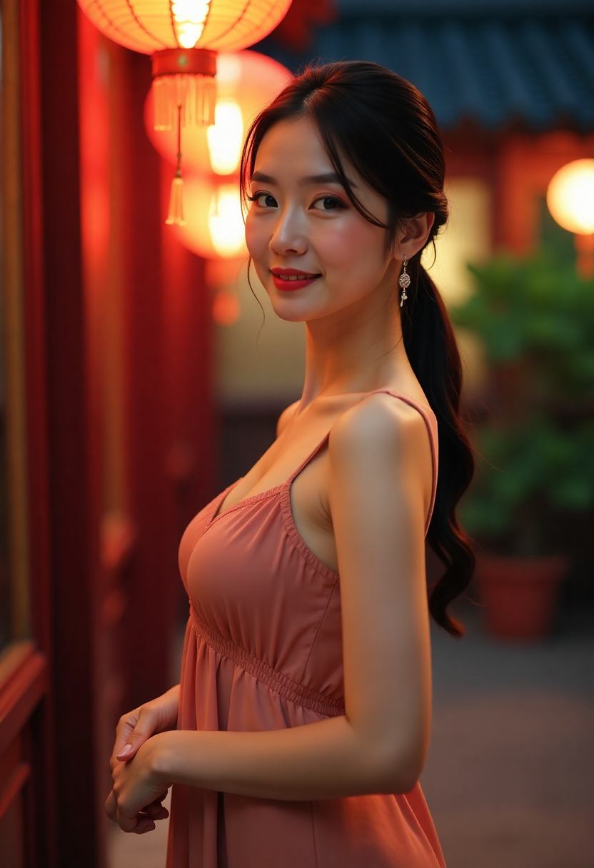 公交站牌旁的行人